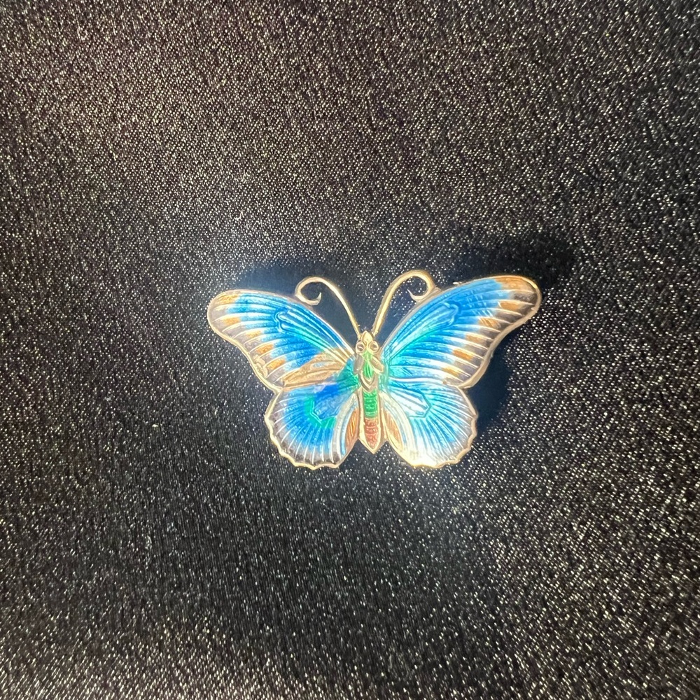 Vintage Enamel Butterfly Brooch